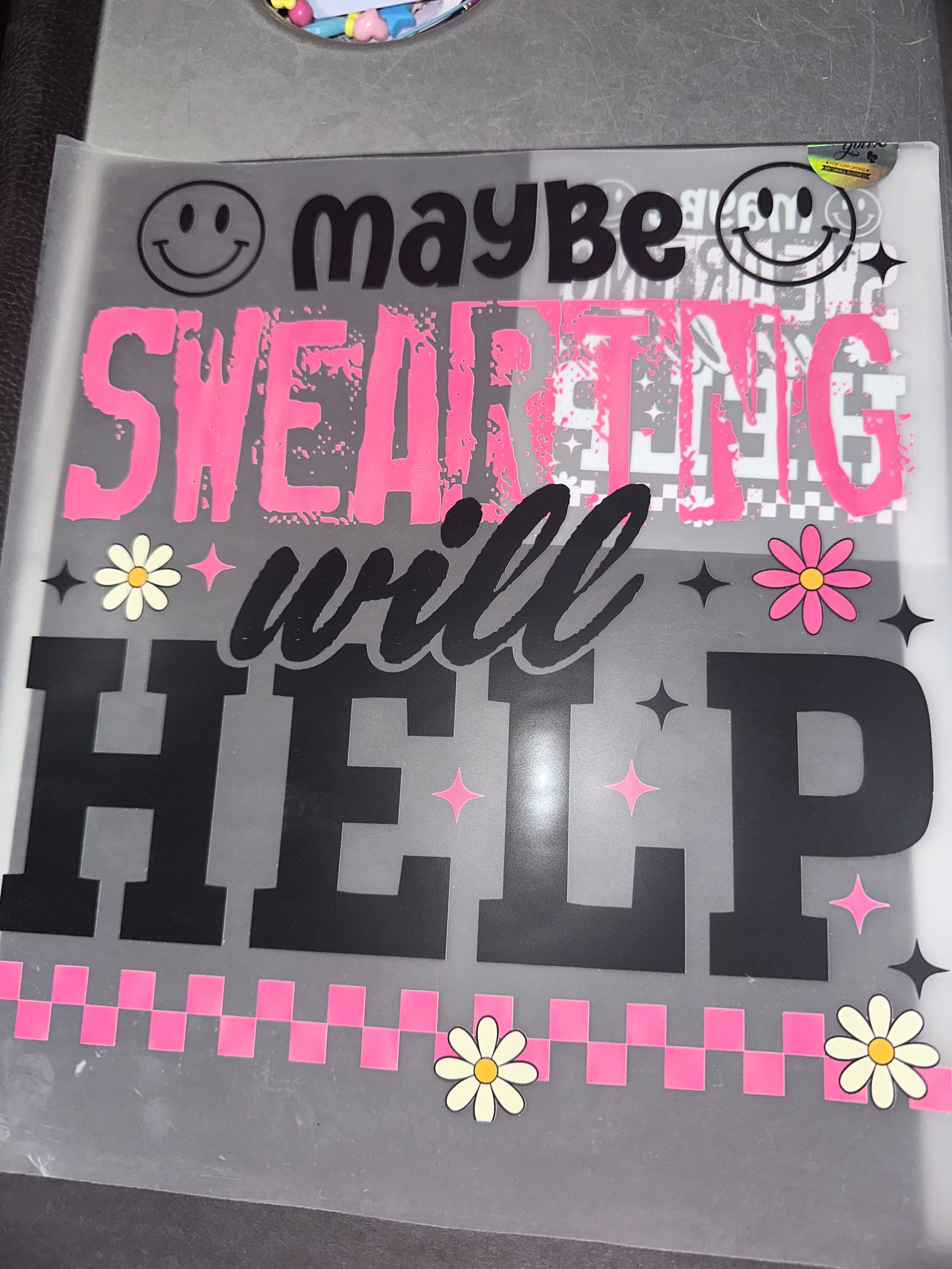 Maybe swearing will help
